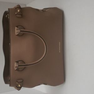 Burberry Banner Tote Medium Brown